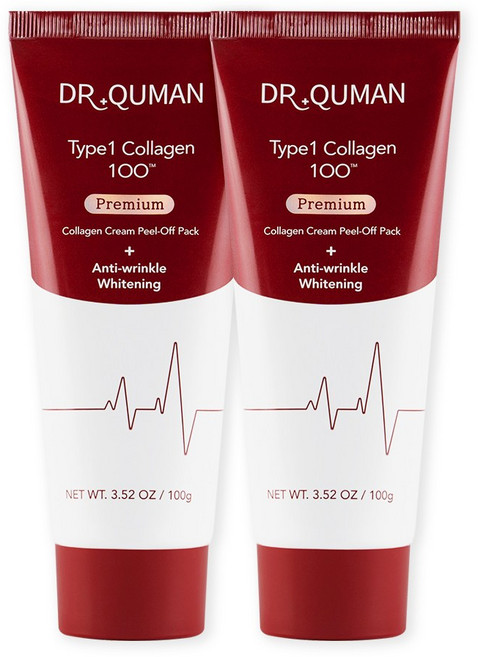 닥터큐먼 프리미엄 TYPE1 콜라겐 크림팩 대용량, 100g, 2개