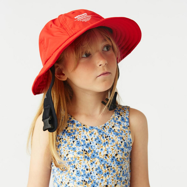 방수 UV차단 구김스 키즈 서핑모자 버킷햇 +카탈로그포함, S type, 레드