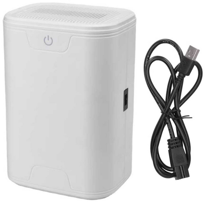 소형 USB 제습기 저소음 미니 가정용 차량용 화이트 12V, 12V 시거잭