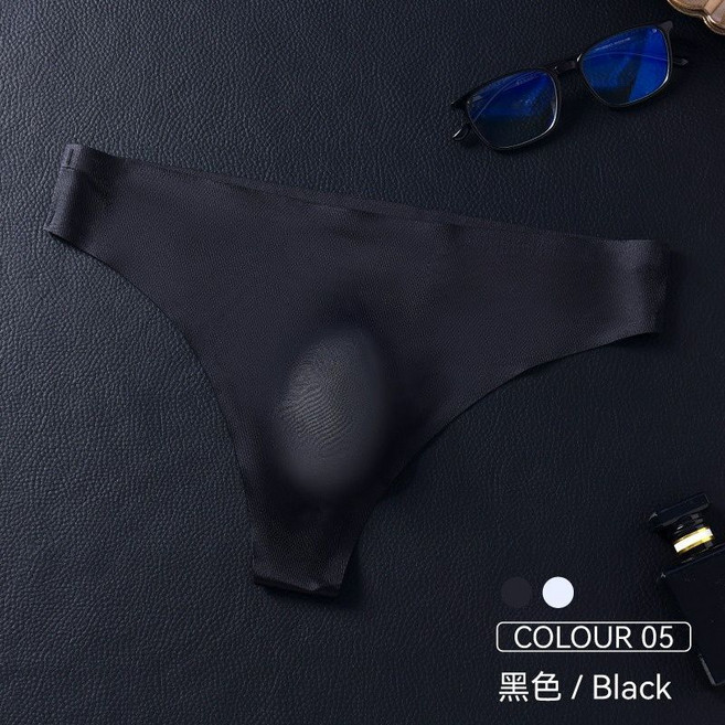 男士冰絲涼感丁字褲 3D 沖模無痕內褲 低腰剪裁修身 T 褲 多色可選彈性速乾