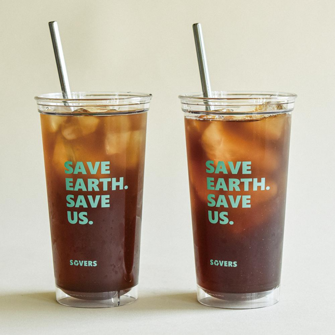 JIGUHARA 텀블러 리유저블 컵, 2개, 473ml, 투명