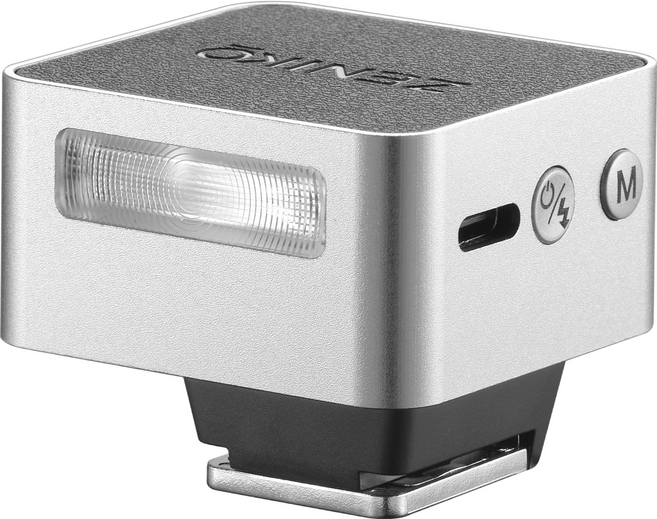 ZENIKO ZT08 TTL 디카용 미니 플래시, 1개, RICOH 에디션 실버
