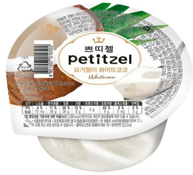 쁘띠첼 요거젤리화이트코코 냉장젤리, 210g, 6개