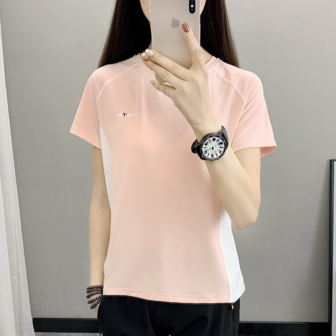 衣貳山 女夏季圓領運動排汗衫 戶外休閒登山速乾T恤