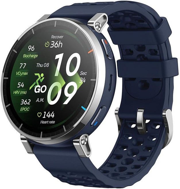 Amazfit Active 3 프리미엄 45mm 스마트워치 하이브리드 트레이닝 3000nit AMOLED GPS AI 음성 조작 170＋ 스포츠 모드 5ATM 방, 상세페이지 참조
