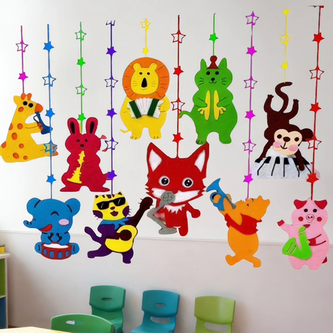 인테리어 모빌 환경구성 교실꾸미기, 악기동물