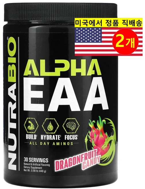 Nutrabio Labs 뉴트리바이오랩스 알파 아미노산 Alpha EAA 드래곤프루트 캔디, 2개, 446g - 쿠팡