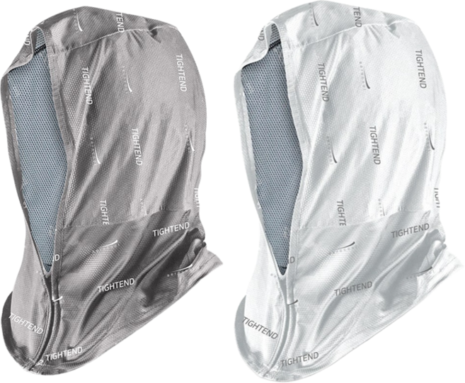 타이트엔드 골프 얼굴 햇빛가리개 후드형 2P, 그레이+화이트, 1세트