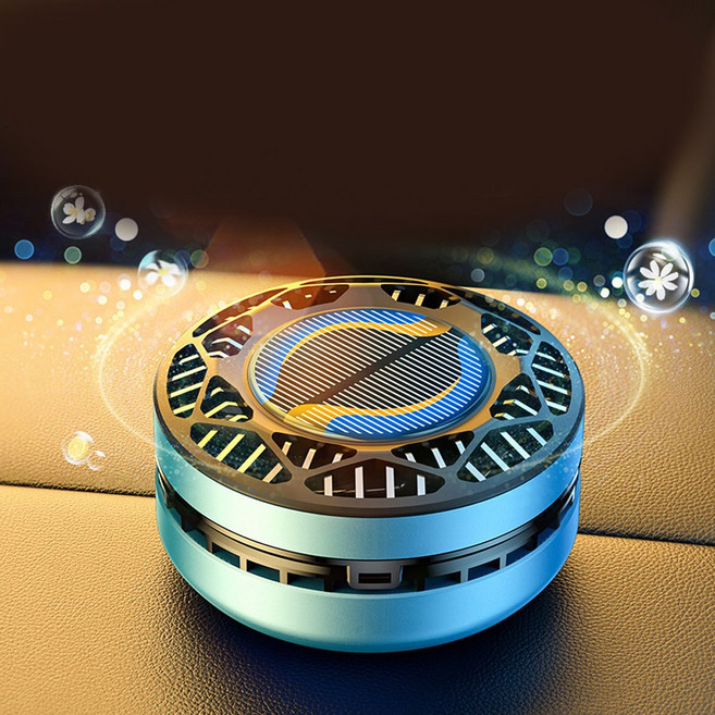 TKB 발향강화 차량용 선풍기 방향제 디퓨져 태양열, 화이트머스크 10ml, 1개