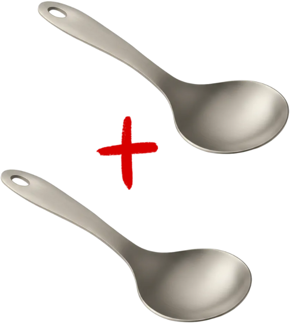 아우레아온 마라탕 라면 먹방 미니 국자 아이스크림 답례품 서양식 연말 새해 파티 테이블스푼 스쿱, 2개, 무광니켈