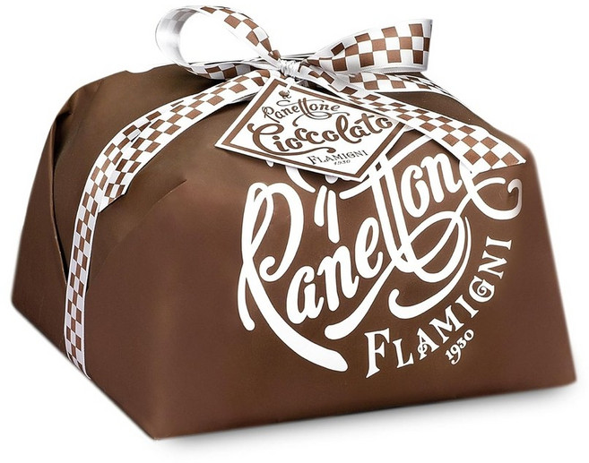 플라미니 파네토네 1kg 선물세트 FLAMIGNI Traditionell Glasierter Handwerklicher Panettone mit Kandierten Orangen, 초콜릿 드롭스 핸드 랩핑