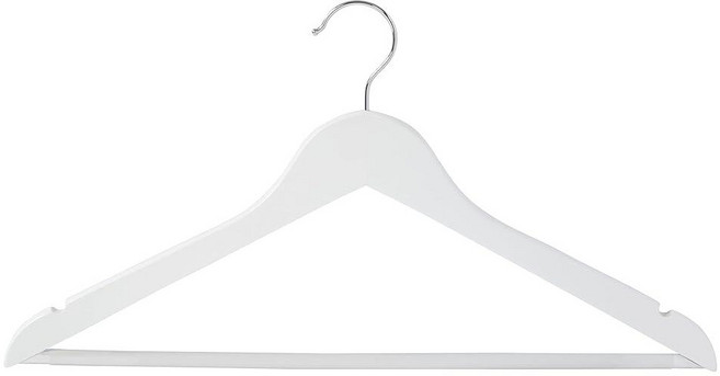 105143 HON 온ey-Can-Do 24팩 미끄럼 방지 회전 후크 나무 행거 화이트 HNG-09407