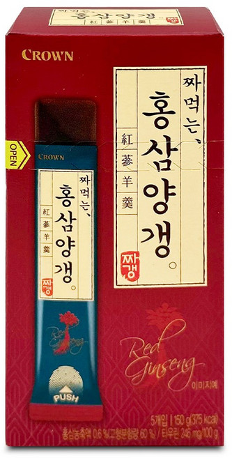 크라운 짜먹는 홍삼양갱 150g, 1개