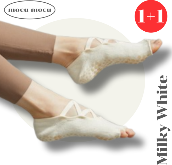 모꾸모꾸 여자 필라테스 양말 토삭스 논슬립 요가 미끄럼방지 발가락 오픈 사계절 여성용