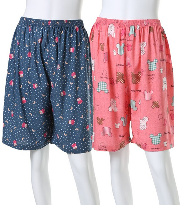 캐리루시 여성용 60수 레이온 5부잠옷바지 2p