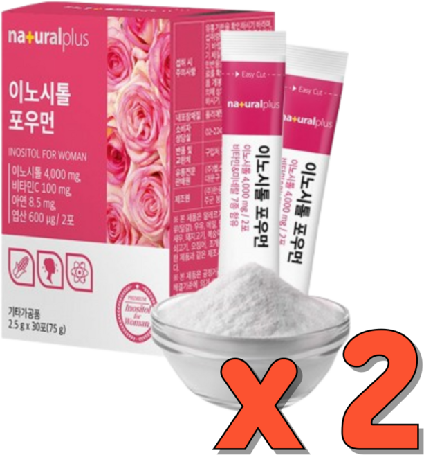 여성 이노시톨 미오이노시톨 엽산 포우먼, 75g, 2세트