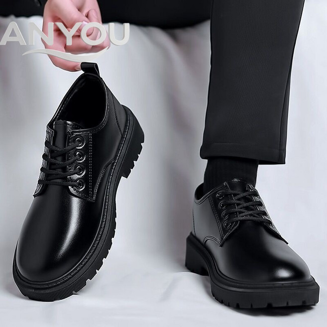 남성용 정장 구두 비즈니스 캐주얼 구두 통기성 청년 양복 결혼식 학생 구두