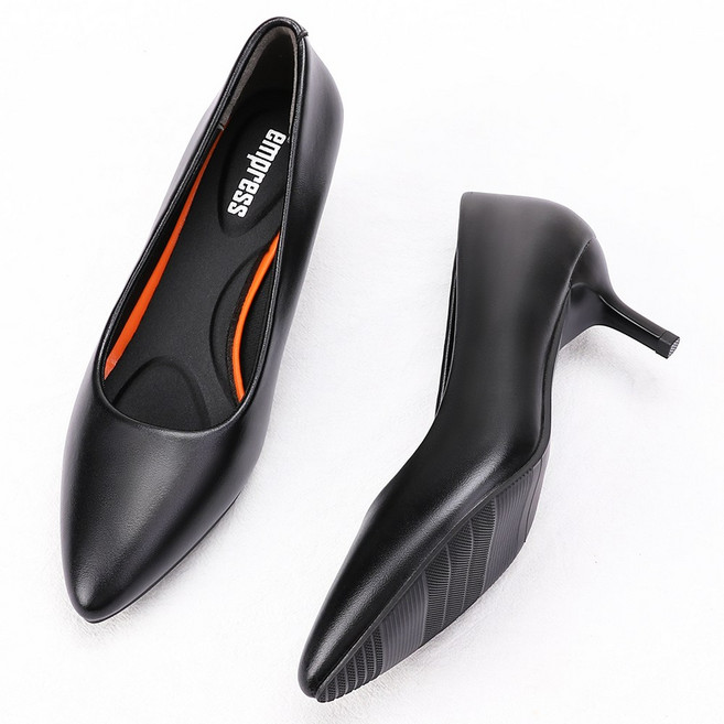 엠프리스 발편한 여성구두 승무원 면접 호탤리어 구두 기본 검정 펌프스힐 여자 유니화