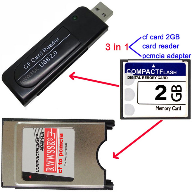 PCMCIA 컴팩트 플래시 메모리 카드 68 핀 어댑터 USB20 리더 Cf 128MB 256MB 1GB 2GB 4GB 8GB 16GB 32GB 64GB 3 in 1, 9.1GB, 1개