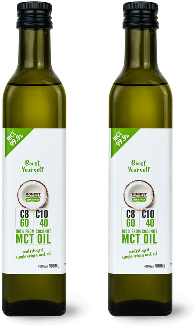 어니스트 코코넛 MCT 오일 C8 C10, 500ml, 2개
