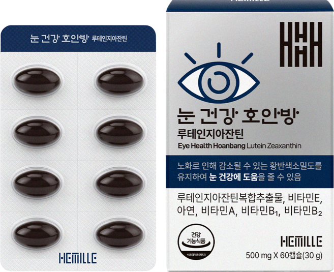 눈 영앙제 루테인지아잔틴 24mg 김소형 호안방, 1개, 60회분