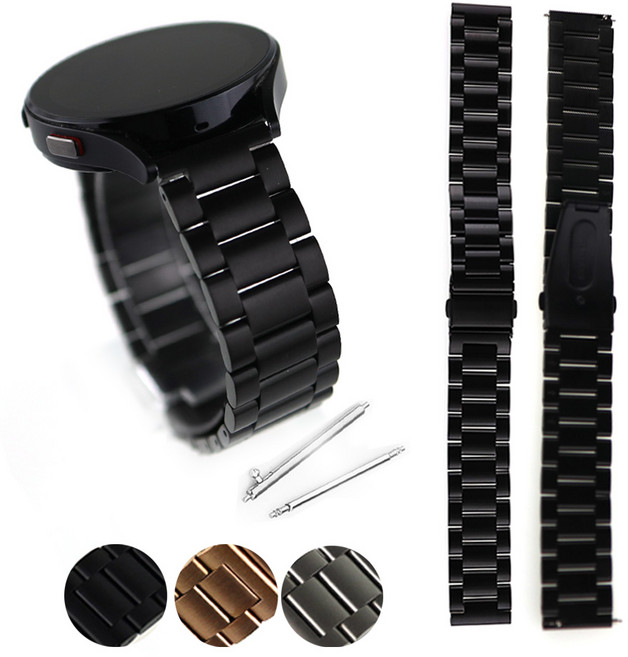 갤럭시워치3 41M SM-R850 전용 메탈 호환 스트랩 솔리드 원터치 버클, 1. G4VOL2BK20 블랙, 1개