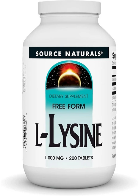 소스내츄럴스 L-라이신 1000mg 타블렛, 1개, 200정 - 쿠팡