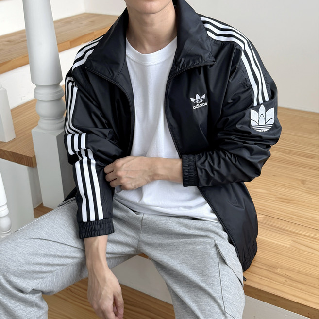매장판 ADIDAS 아디다스 오리지널 바람막이 져지 남성 여성 TDDB03 캐주얼 데일리 자켓 점퍼