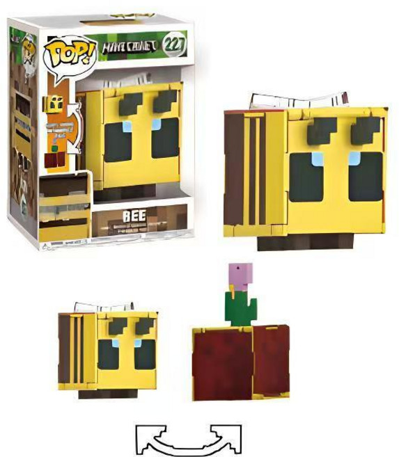 POP! MINECRAFT 二合一翻翻樂公仔套裝, 1個, 大號翻轉蜜蜂