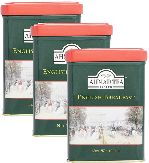 아마드티 잉글리쉬 브렉퍼스트 홍차 캔, 100g, 1개입, 3개