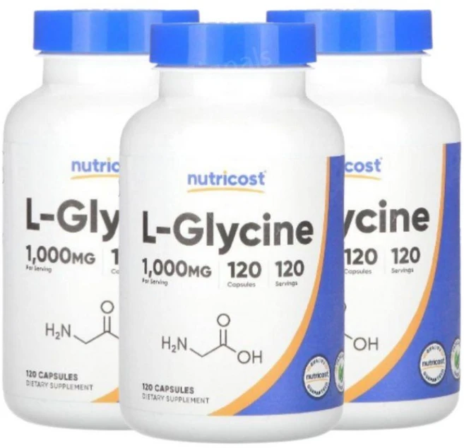 Nutricost L-글리신 1000mg L-Glycine, 120정, 3개 - 쿠팡