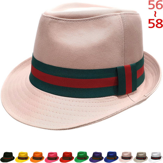 이럭셔리클럽 면무지 삼색띠 페도라 중절모 햇 남자 여자 사계절용 골프 모자-CAP260230