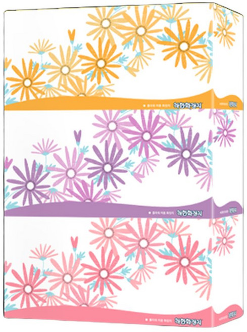 착한화장지 각티슈 플라워 2겹 250매 24각, 24개