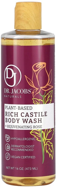 아이허브 식물성 리치 카스티야 바디 워시 리쥬브네이팅 로즈 473ml(16oz), DJN00556, 1개, 473ml - 쿠팡