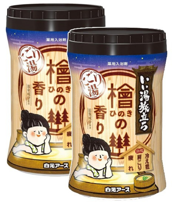 이이유타비타치 니고리탕 편백나무 히노키 향기 입욕제 600g x 2개