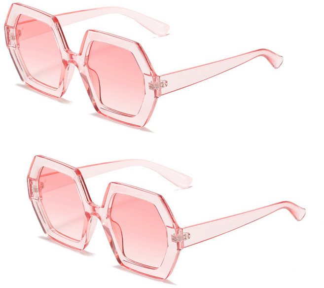 리빙듀오 인싸선글라스 안경 인생네컷 할로윈 2개 한세트, 032.펜타곤선글라스 핑크(143)