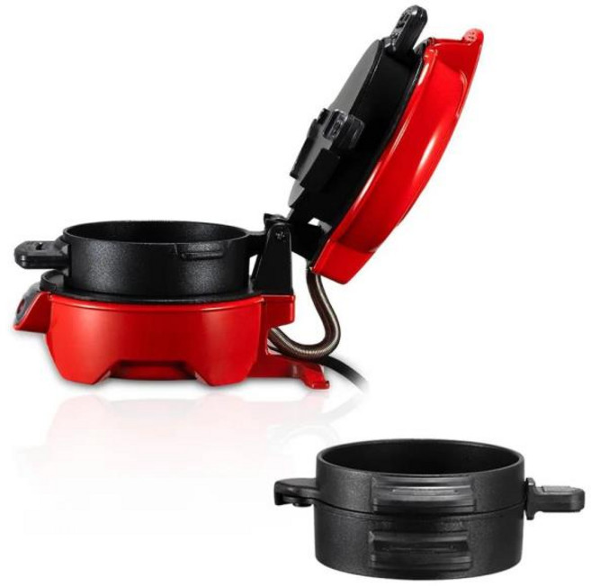 가정용 아침 식사 기계 햄버거 샌드위치 메이커 계란 쿠커 링 기계 빵 샌드위치 와플 기계 버거 프레스, 01 Red