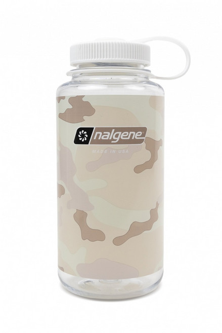 NALGENE 1000cc寬嘴水壺 戶外 露營 登山 隨身水壺 環保水壺 運動水壺, 透明白迷彩, 1個, 1L