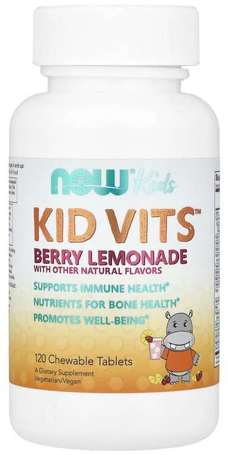 NOW Foods Kids Kid Vits™ 베리 레모네이드 츄어블 정 120정 NOW-03882, 1 - 쿠팡