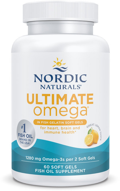 노르딕내츄럴스 얼티미트 오메가 3 1280mg 레몬 소프트젤, 60정, 1개