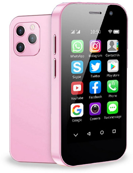 SOYES XS14 Pro 4GB RAM 128GB ROM 슈퍼 미니 스마트폰 4G LTE 3.0인치 화면 Android 12.0 옥타코어 프로세서 귀여운 소형 핸드폰 선물, Pink