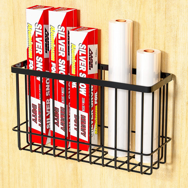 레디박스 냉장고 자석 수납바구니 주방 정리 선반, 1개, 블랙