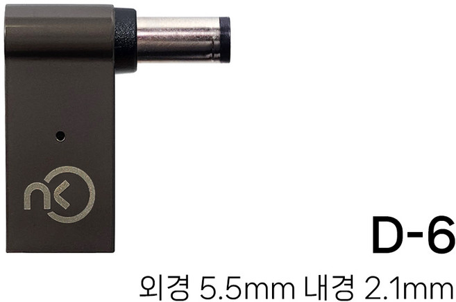 노트킹 PD 100W USB C타입 to DC 외경 5.5mm 내경 2.1mm 충전 변환 젠더 어댑터 케이블 D-6, 1개