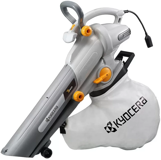KYOCERA 庭院吹葉機，附集塵袋，輕巧設計，多功能用途，強勁風力，低噪音, 銀色, RESV-1500