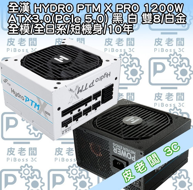 全漢 HYDRO PTM X PRO 1200W ATX3.0 電源供應器