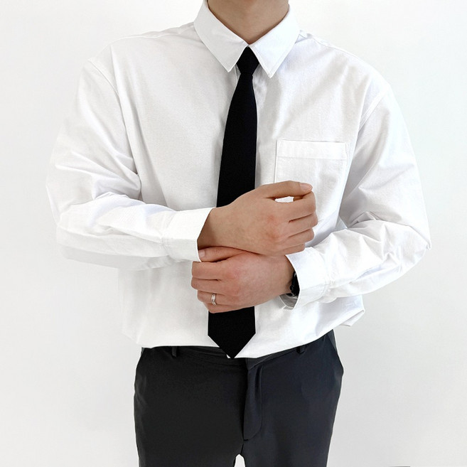 디알엠 남자 옥스포드 무지 오버핏 긴팔 빅사이즈 프리미엄 셔츠