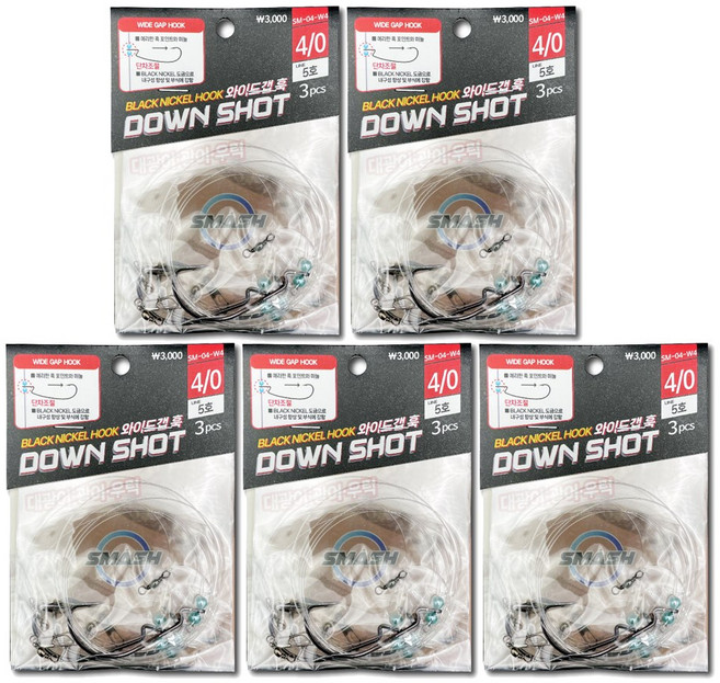 쎈피싱 대용량 광어 우럭 유동식 다운샷 채비 15개입, 1개