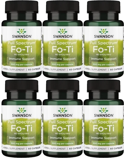 스완슨 포티 하수오 500mg, 6팩, 60정 - 쿠팡