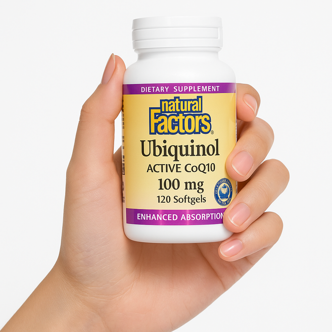 내추럴팩터스 유비퀴놀 QH 활성 CoQ10 100mg 유기농 아마씨유 소프트젤 120정 / 해외직구 미국정품, 1개