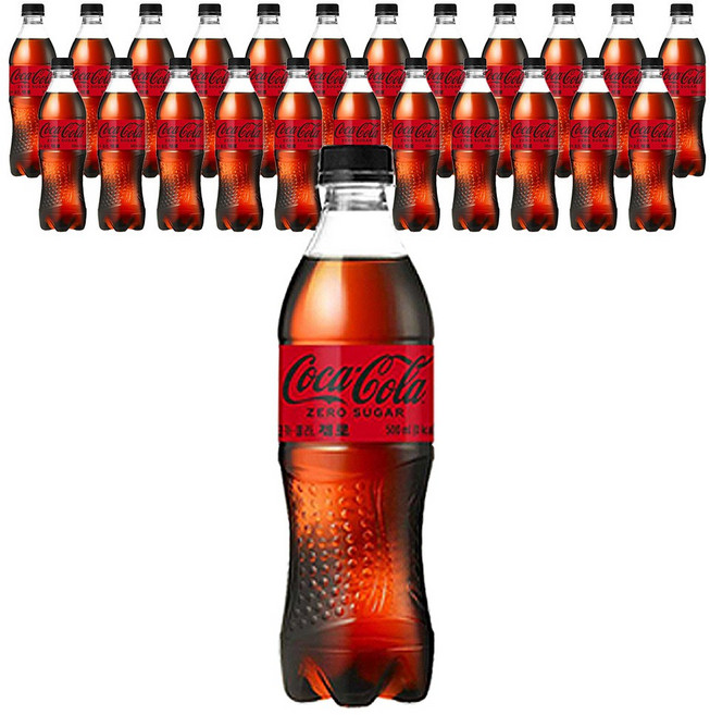 하다스 PC방음료수 코카콜라제로 500ml 24PET, 24개
